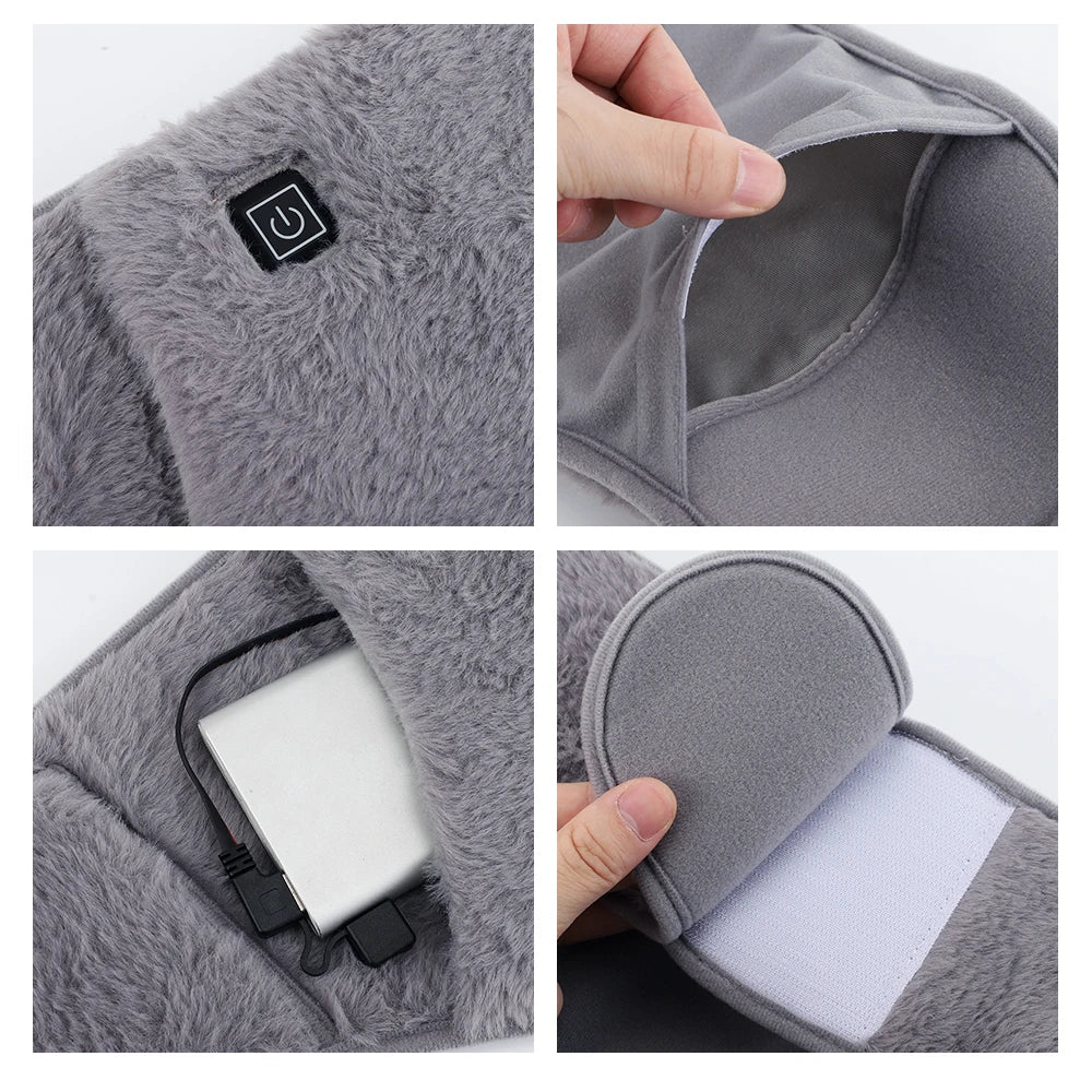 3-Levels Electric Heating Pad Cold-Proof Uterine Belt Cold-Proof Hand Waist Warming Pad USB Recharging Abdominal Warmer