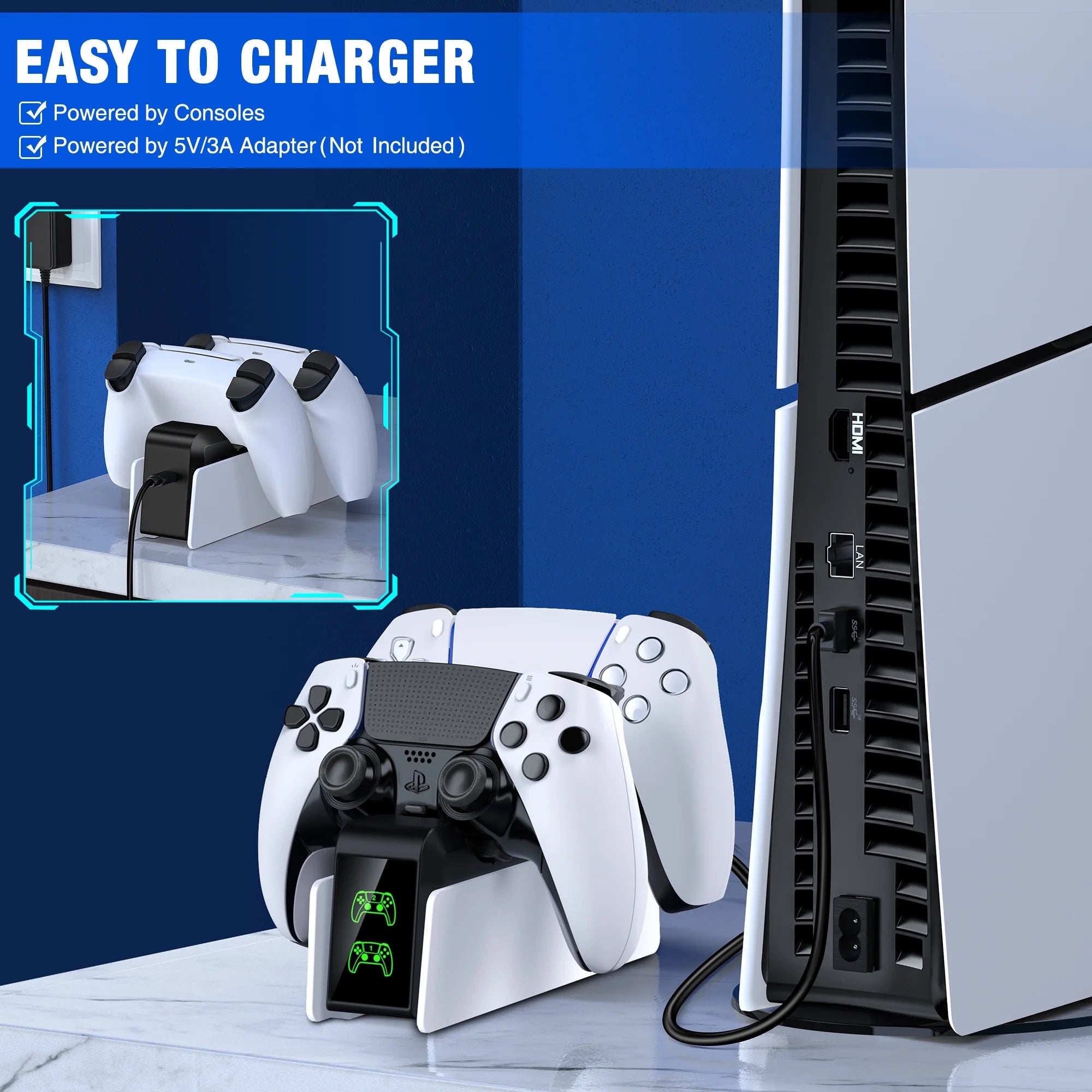 PS5 Controller Charging Station-Ps5 Controller Accessories